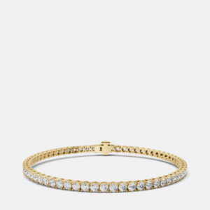 14K Yellow Gold Lab Grown Diamond Lightweight Bracelet 7 Inches (10 Ct)
