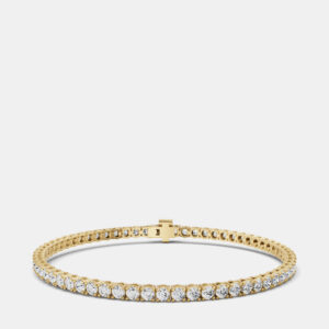 14K Yellow Gold Lab Grown Diamond Lightweight Bracelet 7 Inches (20 Ct)