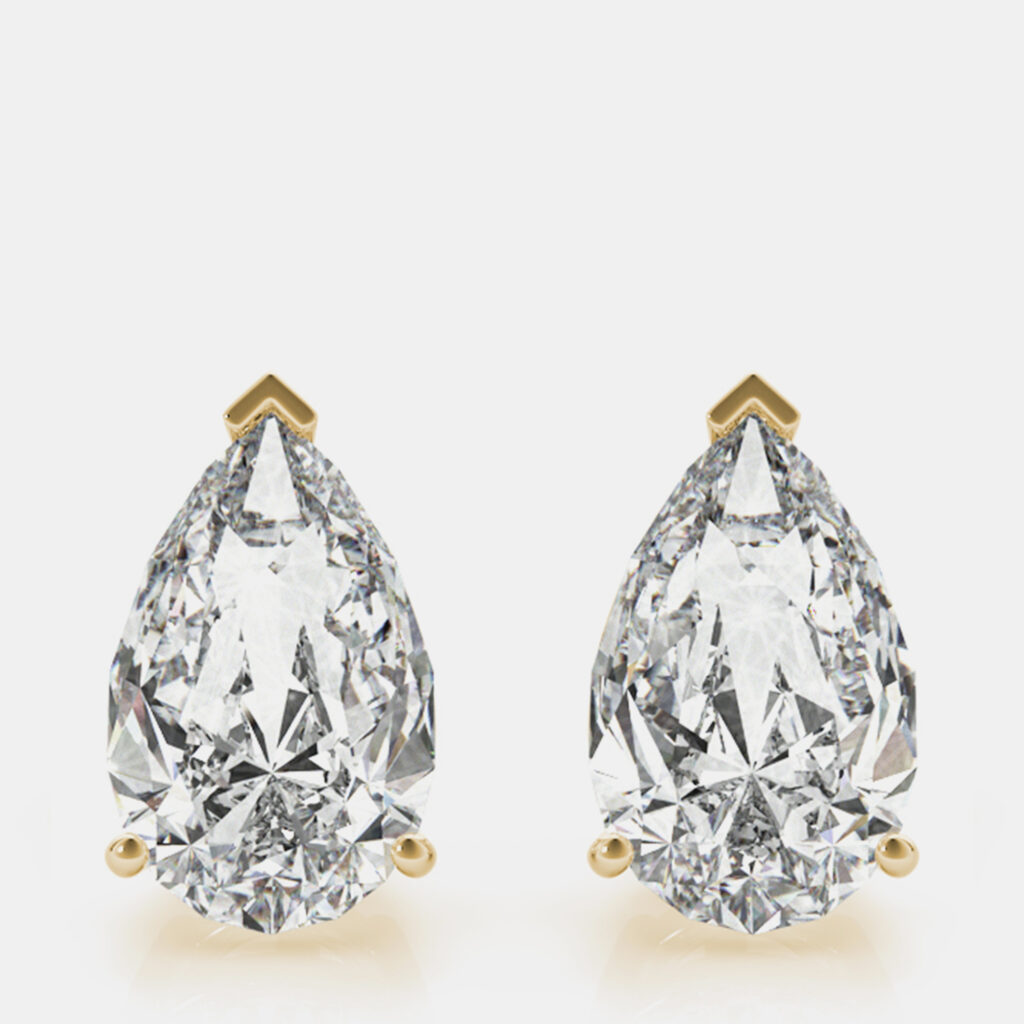 luxury-women-fara-new-fine-jewelry-p1165559-003 14K Yellow Gold Pear Shaped Lab Grown Diamond Earring Studs (3.00 Ct)