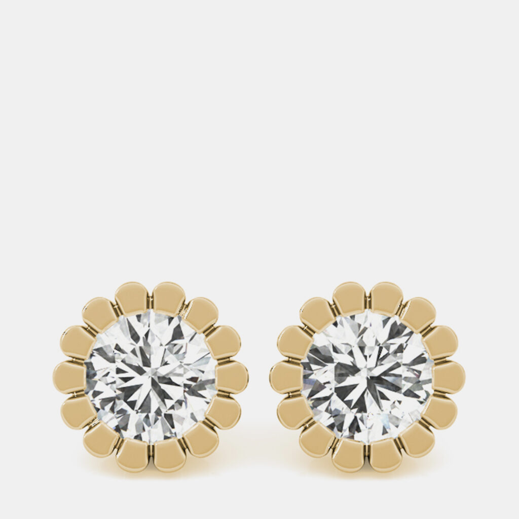 luxury-women-fara-new-fine-jewelry-p1165561-002 14K White Gold Lab Grown Diamond Flower Motif Earring Studs (3.00 Ct)