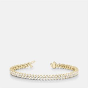 14K Yellow Gold Lab Grown Diamond Multi Row Bracelet (5.00 Ct)