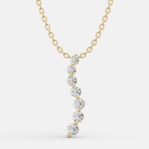 14K Yellow Gold Lab Grown Diamond Journey Pendant (1.50 Ct)