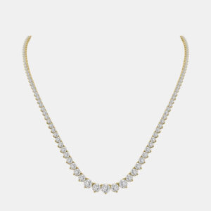 14K Yellow Gold Lab Grown Diamond Graduated Necklace (20.00 Ct)
