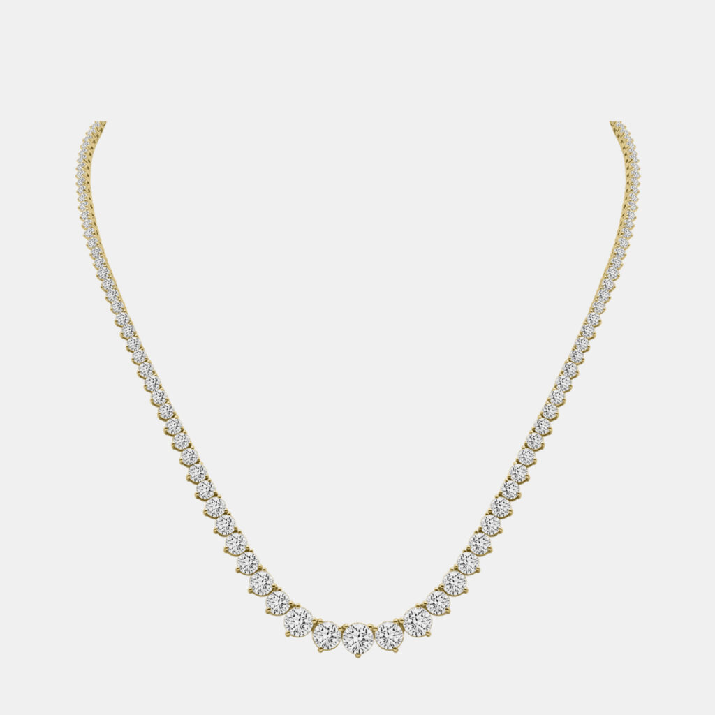 luxury-women-fara-new-fine-jewelry-p1165566-006 14K Yellow Gold Lab Grown Diamond Graduated Necklace (20.00 Ct)