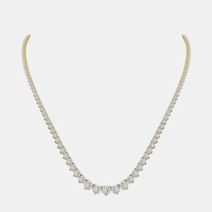 14K Yellow Gold Lab Grown Diamond Graduated Necklace (35.00 ct)