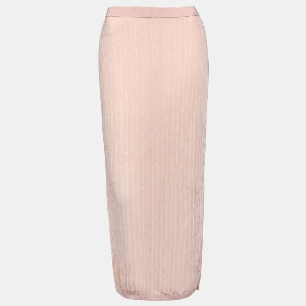 luxury-women-fendi-new-clothes-p1027790-012 Fendi Pink Monogram Knit Midi Skirt M