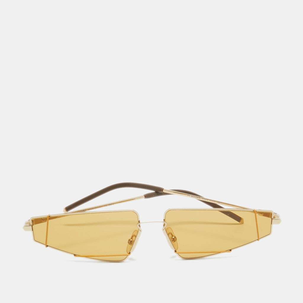 luxury-women-fendi-used-accessories-p1003803-001 Fendi Yellow FFM0054/S Geometric Sunglasses