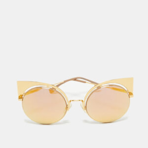 Fendi Gold  FF 0177/S Mirror Ca Eye Sunglasses