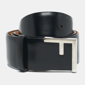 Fendi Black Leather F Logo Buckle Belt 80 CM