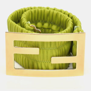 fendi x skims green leather wide waist belt 65cm