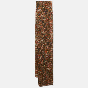 Fendi Brown/Multicolor Zucca Silk Stole