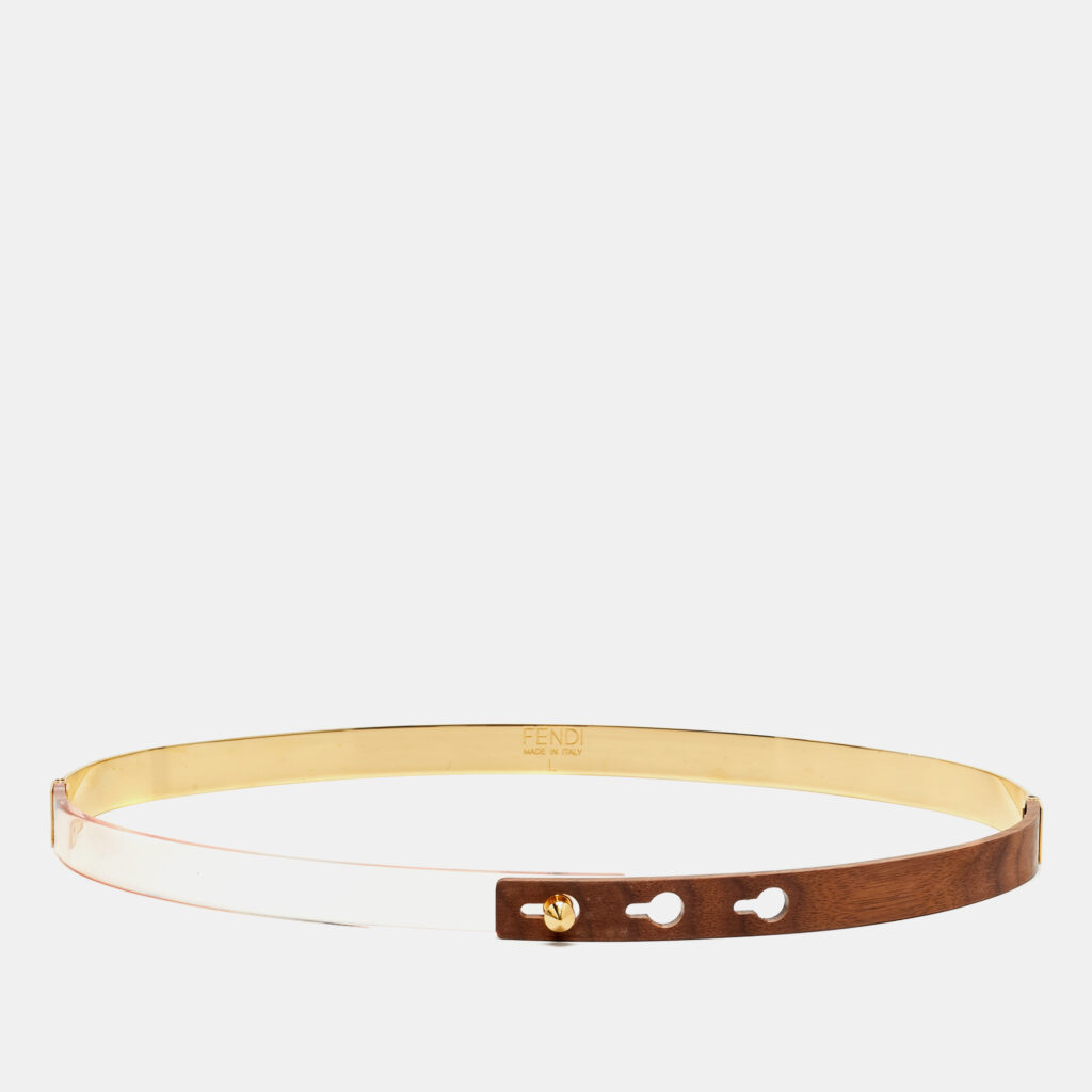 luxury-women-fendi-used-accessories-p1164863-001.jpg Fendi Multicolor Plastic and Wood Waist Belt L