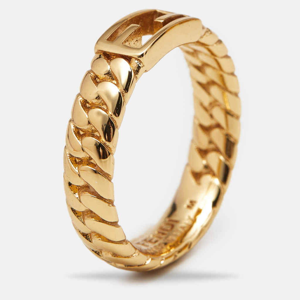 luxury-women-fendi-used-accessories-p1166871-001 Fendi Baguette Gold Tone Ring Size 54