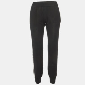 Fendi Black Cotton Knit Jogger Pants S