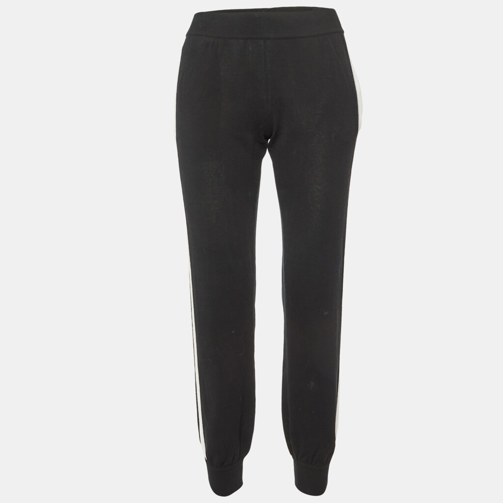 luxury-women-fendi-used-clothes-p1087276-003 Fendi Black Cotton Knit Jogger Pants S