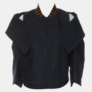 Fendi Denim Blue Shoulder Cut-Out Denim Jacket IT Women 42
