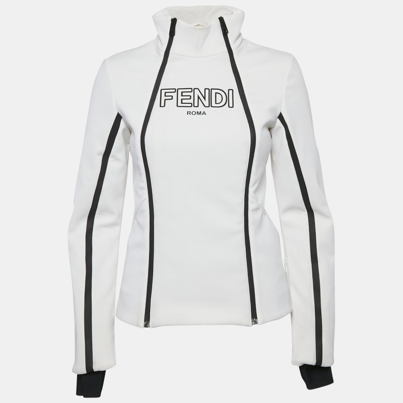 luxury-women-fendi-used-clothes-p1160469-1748493642-001.jpg Fendi White Logo Print Jersey Ski Jacket S