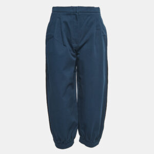 Fendi Navy Blue Cotton Balloon-Leg Trousers M