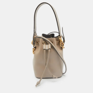 fendi beige leather mini mon tresor bucket bag
