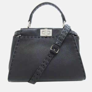 Fendi Peekaboo Mini Selleria Calf Leather Handbag