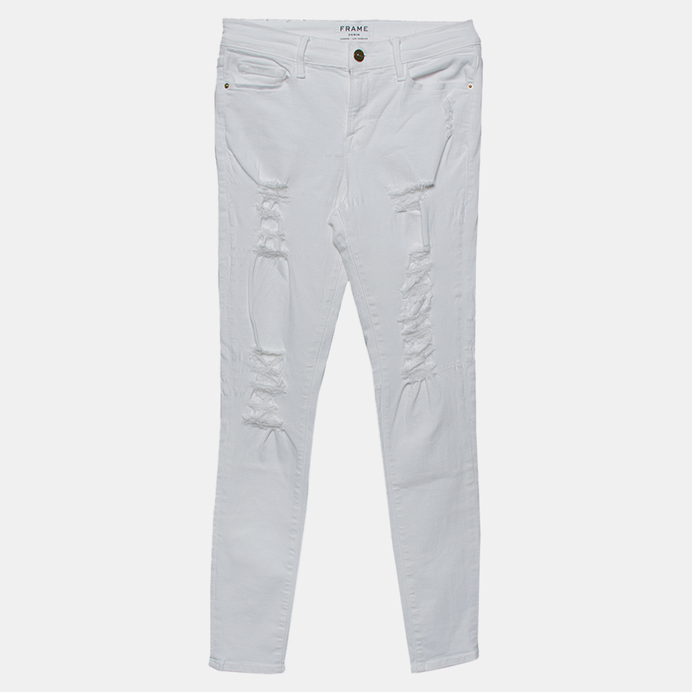 luxury-women-frame-used-clothes-p430590-006 Frame White Denim Le Skinny de Jeanne Jeans M