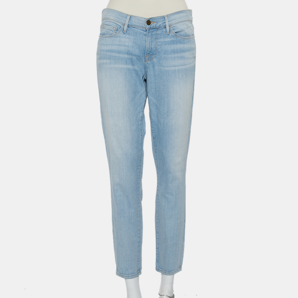 luxury-women-frame-used-clothes-p432260-011 Frame Blue Faded Denim Le Skinny de Jeanne Crop Jeans M