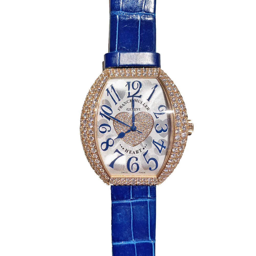 Franck Muller Heart 5000 H SC D3 1P Diamond Silver 18K Rose Gold Women’s Wristwatch 39 mm