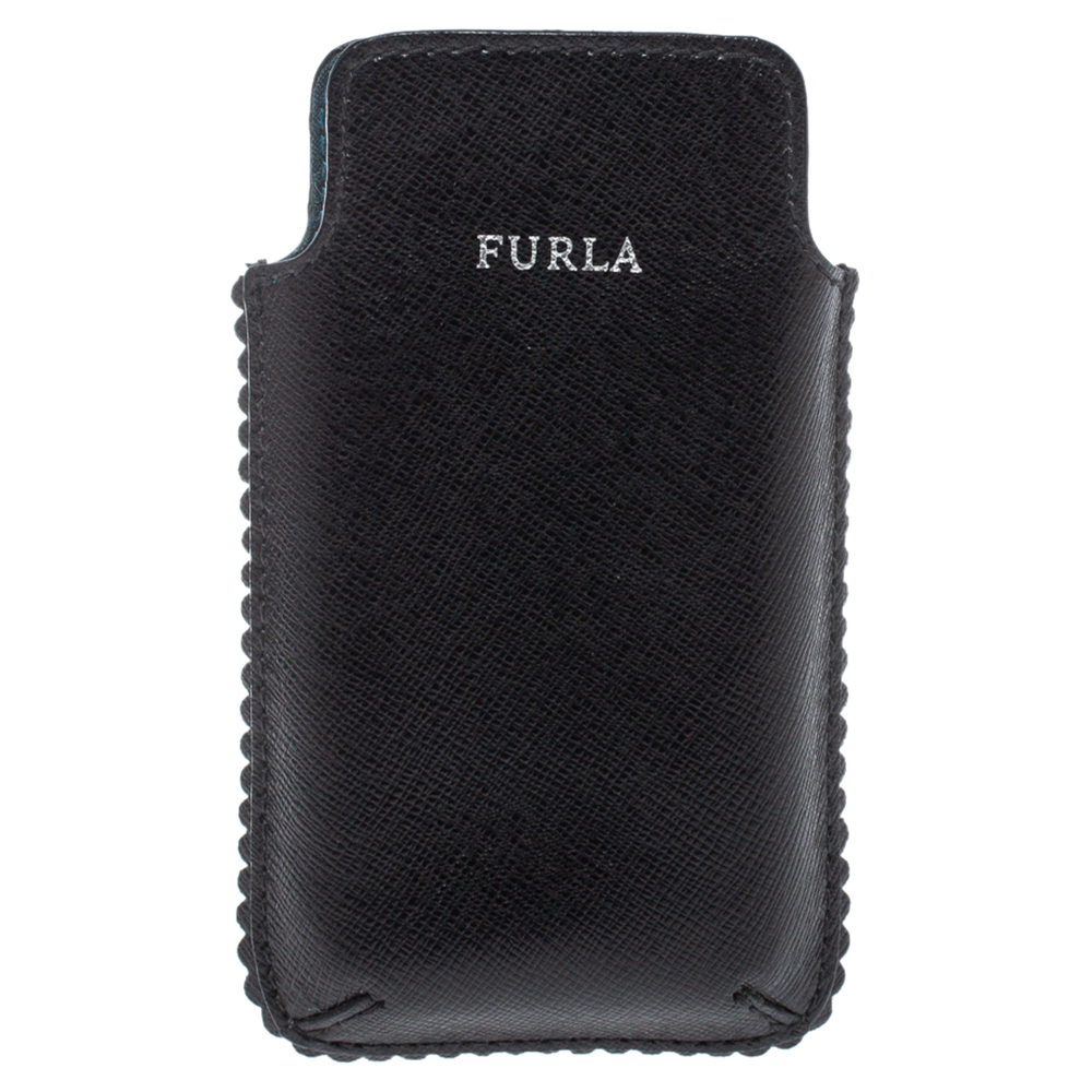 luxury-women-furla-used-accessories-p376221-009 Furla Black Leather Phone Case