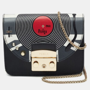 Furla Multicolor Leather Mini Music Theme Metropolis Crossbody Bag
