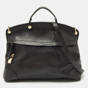 Furla Black Leather Piper Dome Satchel