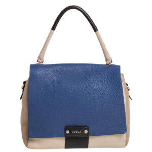 Furla Multicolor Leather Flap Top Handle Bag