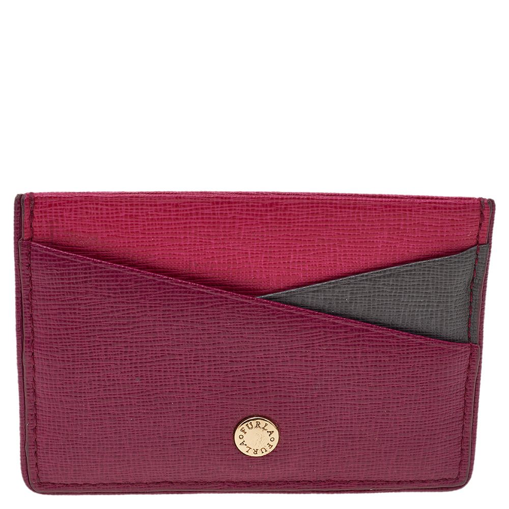 luxury-women-furla-used-handbags-p511991-009 Furla Tricolor Leather Card Holder