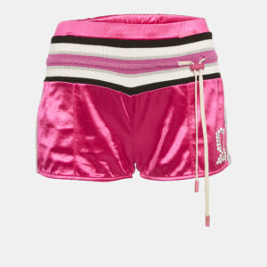 Galliano Fuchsia Pink Jersey Contrast Trimmed Shorts M