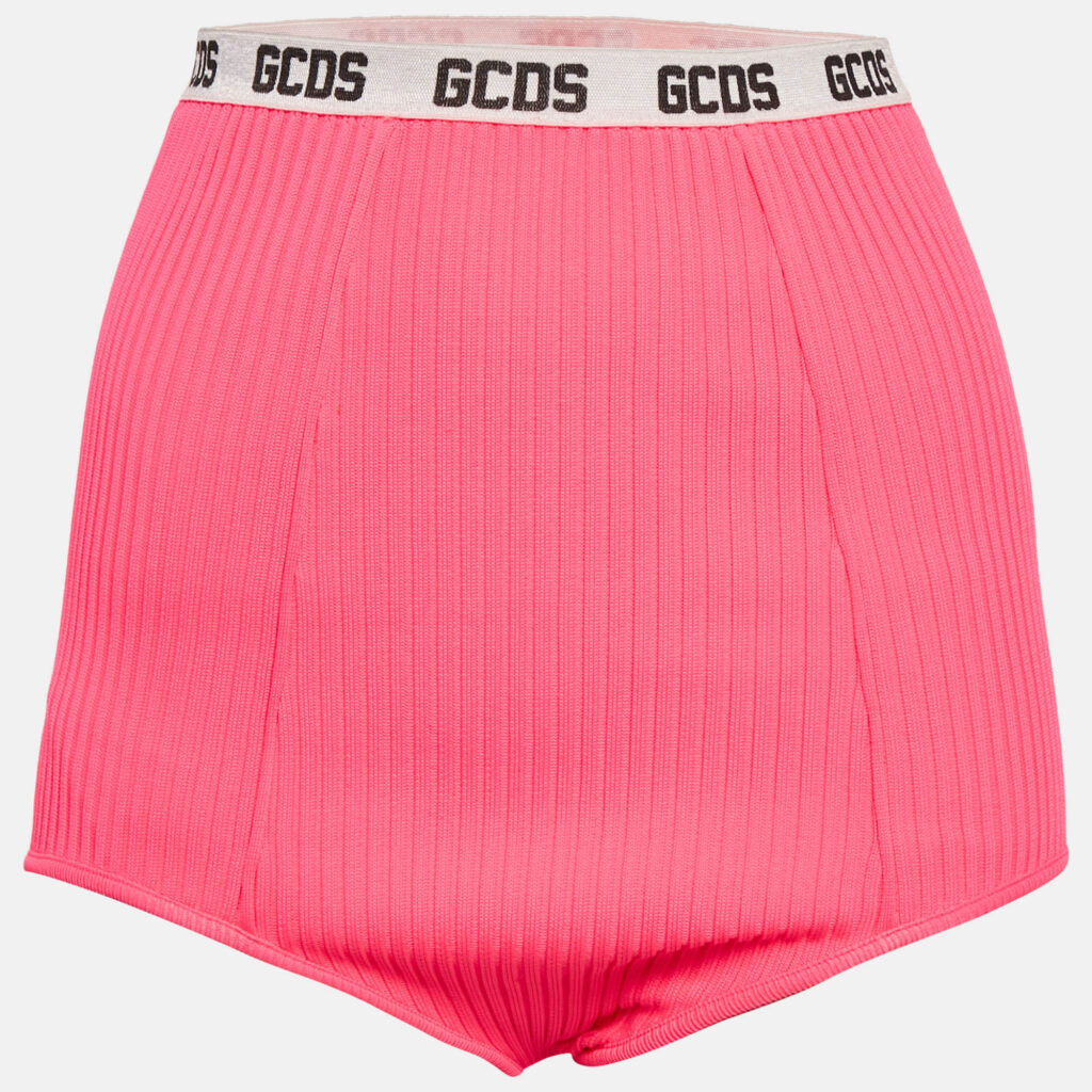 GCD Neon Pink Rib Knit Panties Shorts S