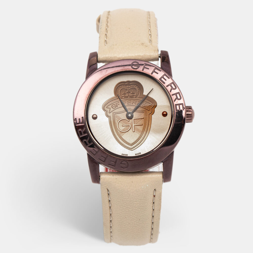luxury-women-gianfranco-ferre-used-watches-p748392-004 GF Ferre Multicolor PVD Coated Stainless Steel Leather 9085L Women's Wristwatch 32 mm