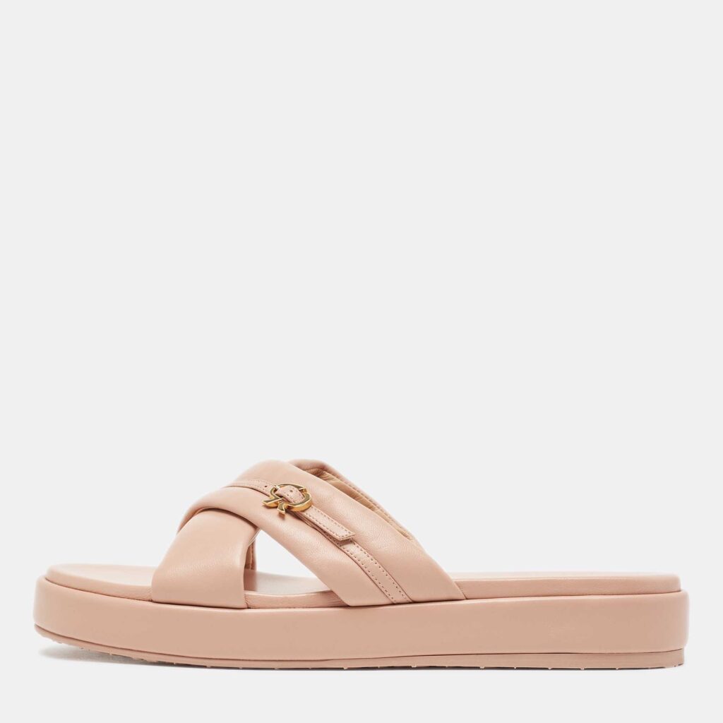 luxury-women-gianvito-rossi-new-shoes-p899776-003 Gianvito Rossi Pink Leather Alima Sandals Size 40