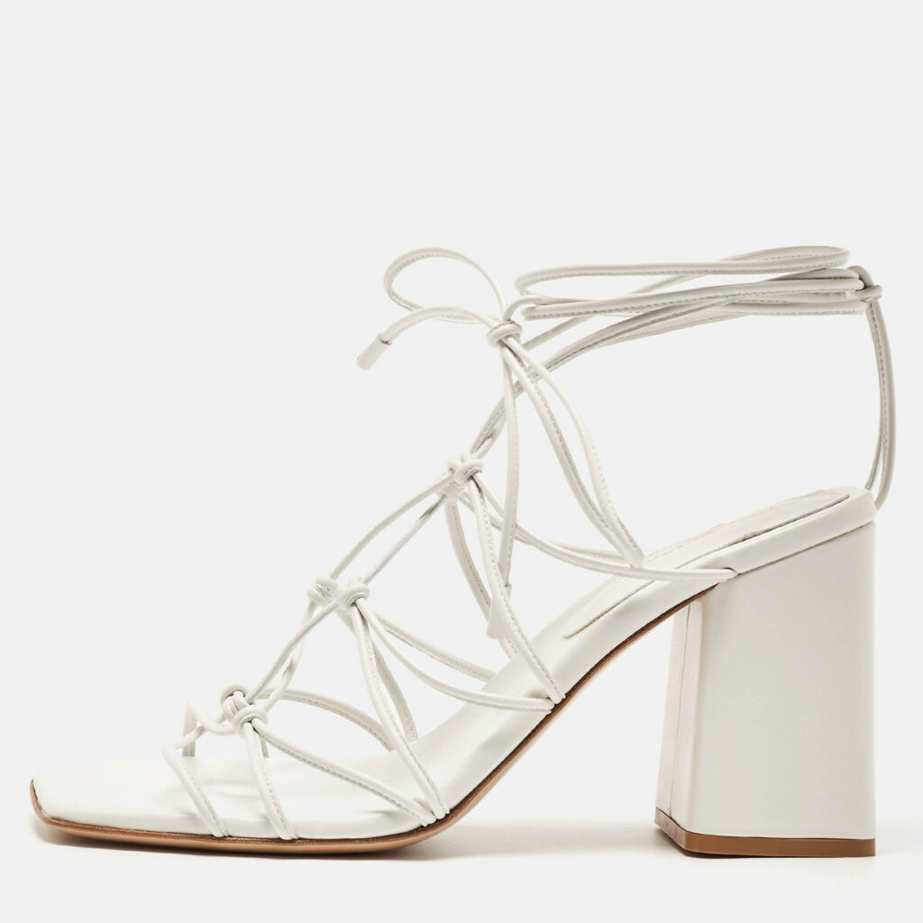 luxury-women-gianvito-rossi-new-shoes-p959545-007 Gianvito Rossi White Leather Minas Sandals Size 40