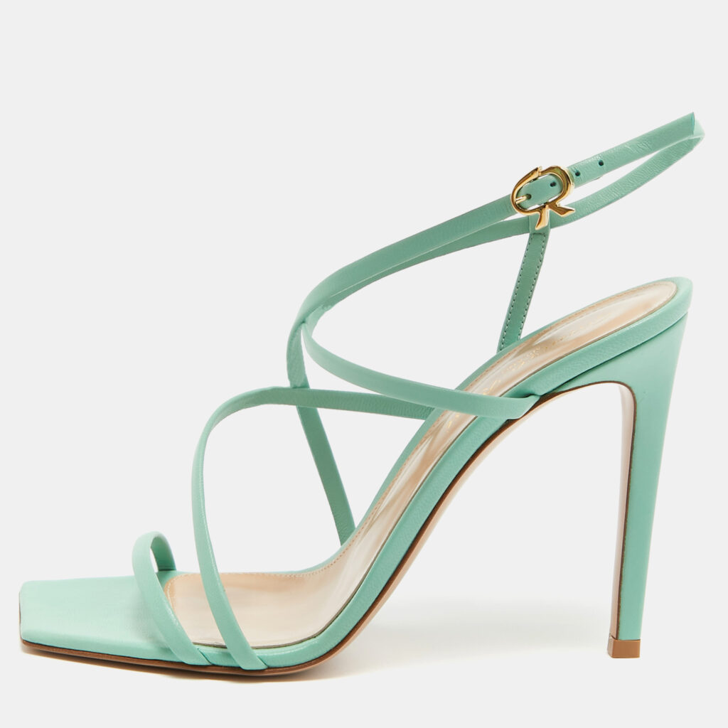 luxury-women-gianvito-rossi-new-shoes-p961171-006 Gianvito Rossi Mint Green Leather Manilla Sandals Size 39
