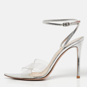 Gianvito Rossi Transparent Leather and PVC Plexi Stark Sandals Size 37