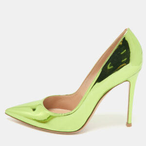 Gianvito Rossi Metallic Green Leather Gianvito Pumps Size 39.5