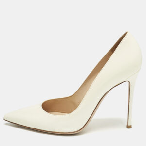 Gianvito Rossi Off White Patent Leather Gianvito Pumps Size 40.5