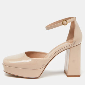 Gianvito Rossi Beige Vian Platform Pumps Size 39.5