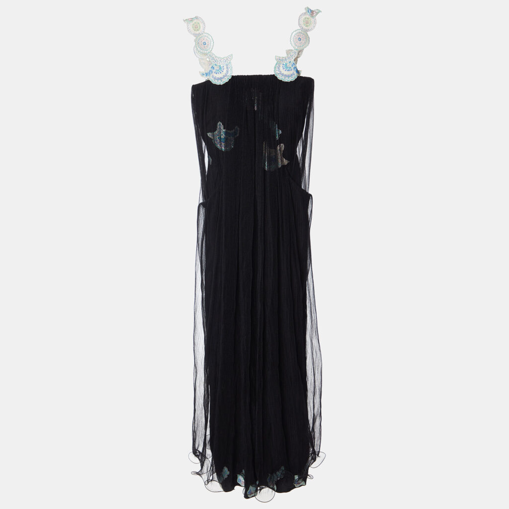 luxury-women-giorgio-armani-new-clothes-p976668-001 Giorgio Armani Black Tulle Embellished Flared Dress S