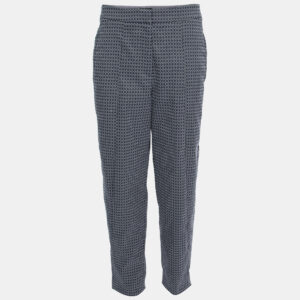 Giorgio Armani Purple & Grey Patterned Knit Pants M