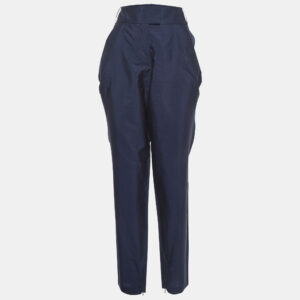 Giorgio Armani Navy Blue Silk Blend Trousers L