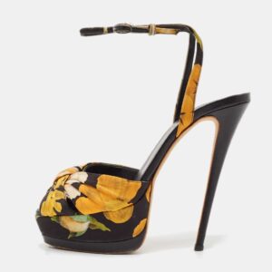 Charlotte Olympia Red/Gold Suede And Leather Love Ankle Strap Sandals Size 39