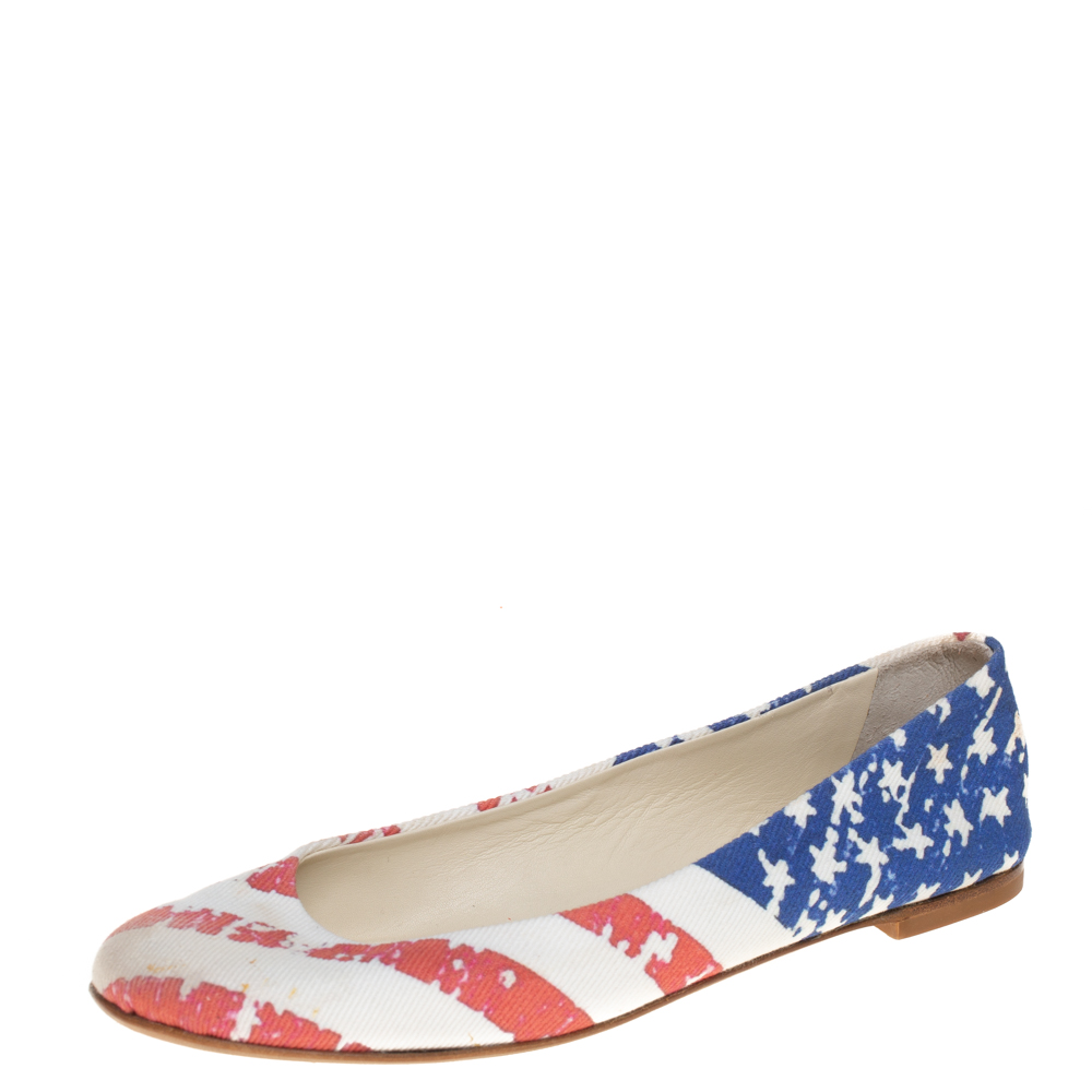 luxury-women-giuseppe-zanotti-used-shoes-p405241-007 Giuseppe Zanotti White Fabric Ballet Flats Size 36