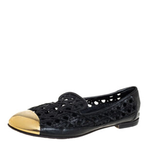 Giuseppe Zanotti Gold Leather Cap Toe  Slip On Loafers Size 37