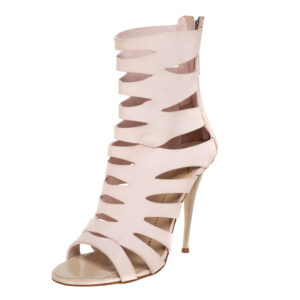Giuseppe Zanotti Pink Leather Cut Out Booties Size 36