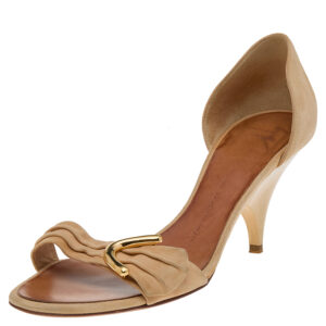 Giuseppe Zanotti Beige Suede Slide Sandals Size 39